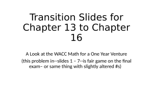 WACC & NPV Example: One-Year Venture Analysis