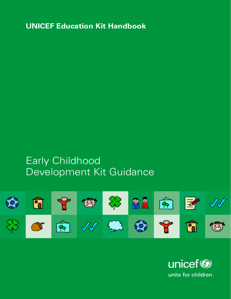 UNICEF Education Kit Handbook: Early Childhood Development Guidance