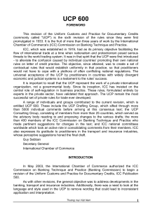 UCP 600: Documentary Credits - Rules & Practices