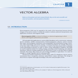 Vector Algebra: Electromagnetics Textbook Chapter