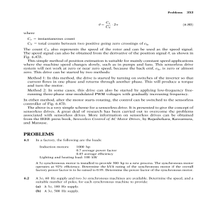 Synchronous Machines Problems & Exercises