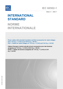 IEC 60502-1: Norme C&acirc;bles d'&eacute;nergie
