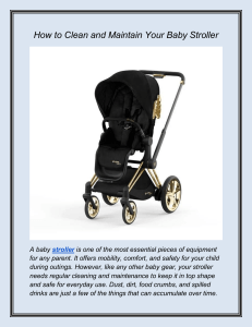 Clean & Maintain Your Baby Stroller: A Step-by-Step Guide
