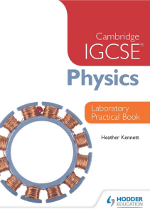 IGCSE Physics Laboratory Practical Book