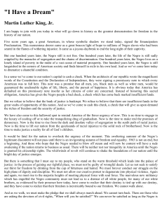 I Have a Dream Speech by Martin Luther King Jr.