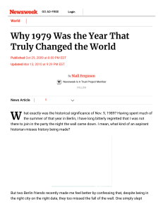 1979: The Year That Changed the World - Historical Analysis