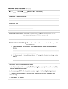 Adaptive Teaching Guide Template