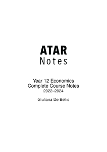 Year 12 Economics Course Notes 2022-2024