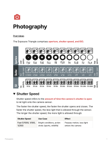 Photography Guide: Exposure, Shutter Speed, Aperture, ISO