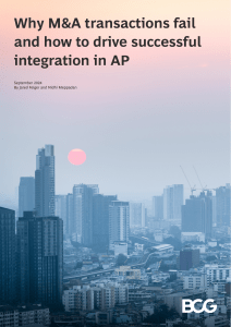 M&A Failures in AP: Driving Successful Integration