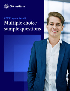 CFA Level I Sample Questions: Ethics, Finance, & Analysis