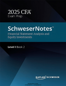 Financial Statement Analysis & Equity Investments: CFA Level I