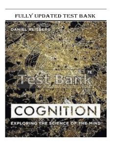 Cognition Test Bank: Science of the Mind