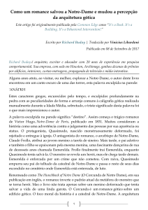 Notre-Dame: Como um Romance Salvou a Arquitetura G&oacute;tica