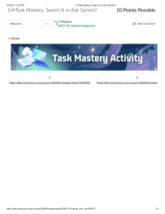 1.4 Task Mastery: Search It or Ask Gemini? Online Assignment