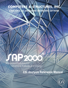 CSI Analysis Reference Manual for Structural Engineering Software