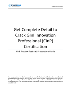 CInP Exam Questions: Practice Test & Preparation Guide