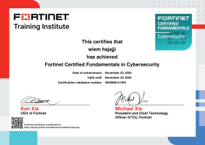 Fortinet Cybersecurity Fundamentals Certification