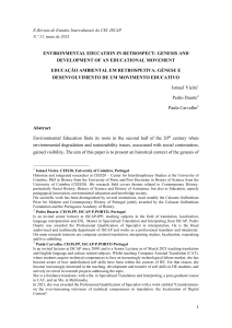 Environmental Education: Genesis & Development Research Paper