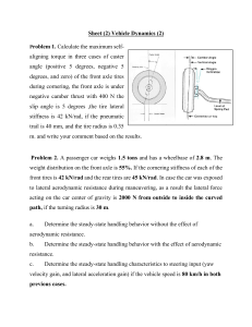 Vehicle Dynamics Problems: Self-Aligning Torque & Handling Analysis