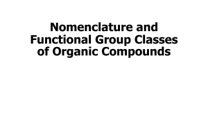 Organic Chemistry Nomenclature & Functional Groups Guide