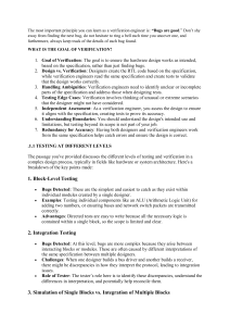 Verification Engineering: Testing Levels & Methodologies