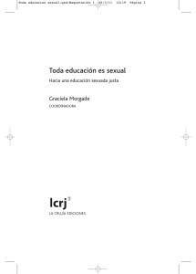 Educaci&oacute;n Sexual: Pedagog&iacute;as, G&eacute;nero y Tradiciones