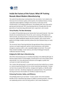 VR Training in Manufacturing: The Future of Factory Skills