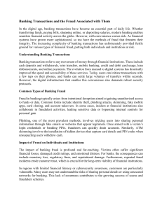 Banking Transactions & Fraud: Types, Impact, Prevention