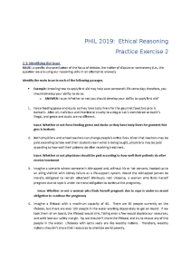 Ethical Reasoning Practice Exercise