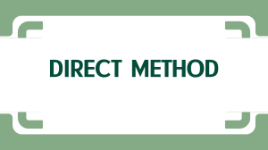 Direct Method Language Teaching: Presentation