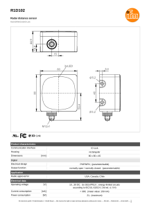 R1D102 Radar Distance Sensor Datasheet