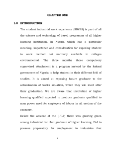 SIWES Report: Adamawa State House of Assembly & Legislative Process