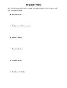 Quest Outline: Hero's Journey Template