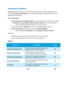 Media & Information Literacy Social Media Task