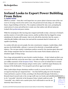 Iceland Geothermal Energy Export to Europe: Opportunities & Risks