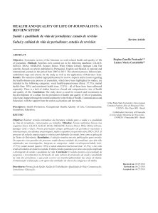 Health & Quality of Life of Journalists: A Systematic Review Study