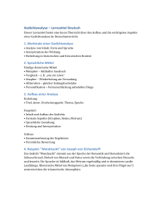 Gedichtanalyse: Leitfaden zur deutschen Poesieanalyse