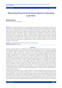 Financial Performance: Operating Cash Flow Analysis