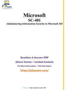 SC-401 Microsoft 365 Security Exam Q&A (Demo)