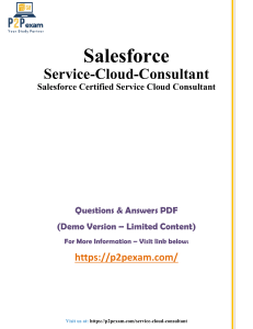 Salesforce Service Cloud Consultant Exam Questions (Demo)