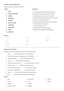 English Vocabulary Exercises: Definitions, Gaps, Sentences & Speaking