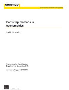 Bootstrap Methods in Econometrics: A Working Paper