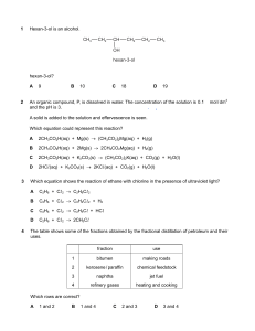 Chemistry Exam Paper: Organic Chemistry Questions
