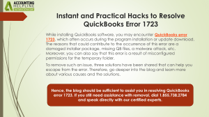 QuickBooks Error 1723: Fix Installation Issues