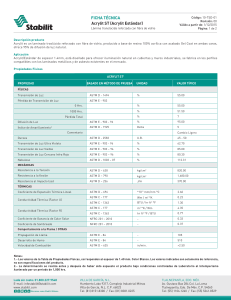 L&aacute;mina Acrylit ST: Ficha T&eacute;cnica y Especificaciones