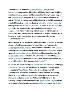 Alexander the Great: Life, Conquests, and Legacy
