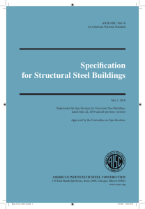 Structural Steel Buildings Specification ANSI/AISC 360-16