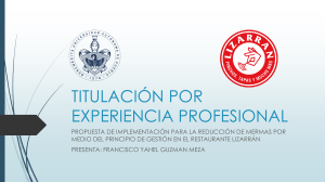 Propuesta de Reducci&oacute;n de Desperdicios para Lizarran