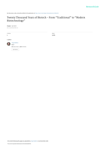 Biotech History: Traditional to Modern Biotechnology